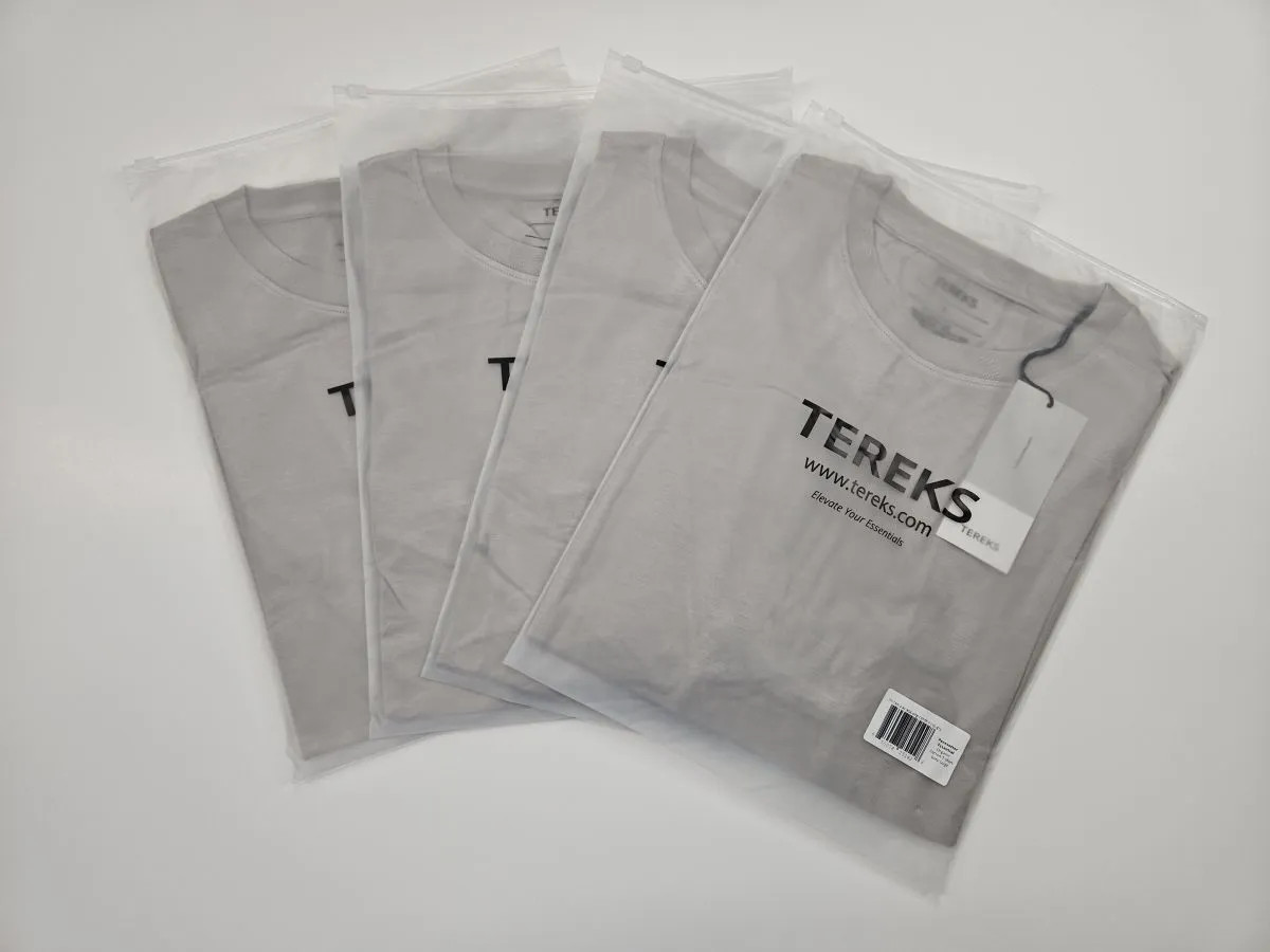 Men’s Bamboo Cotton T-Shirt 4 Pack Grey Crew Neck Soft Moisture Wicking NWT