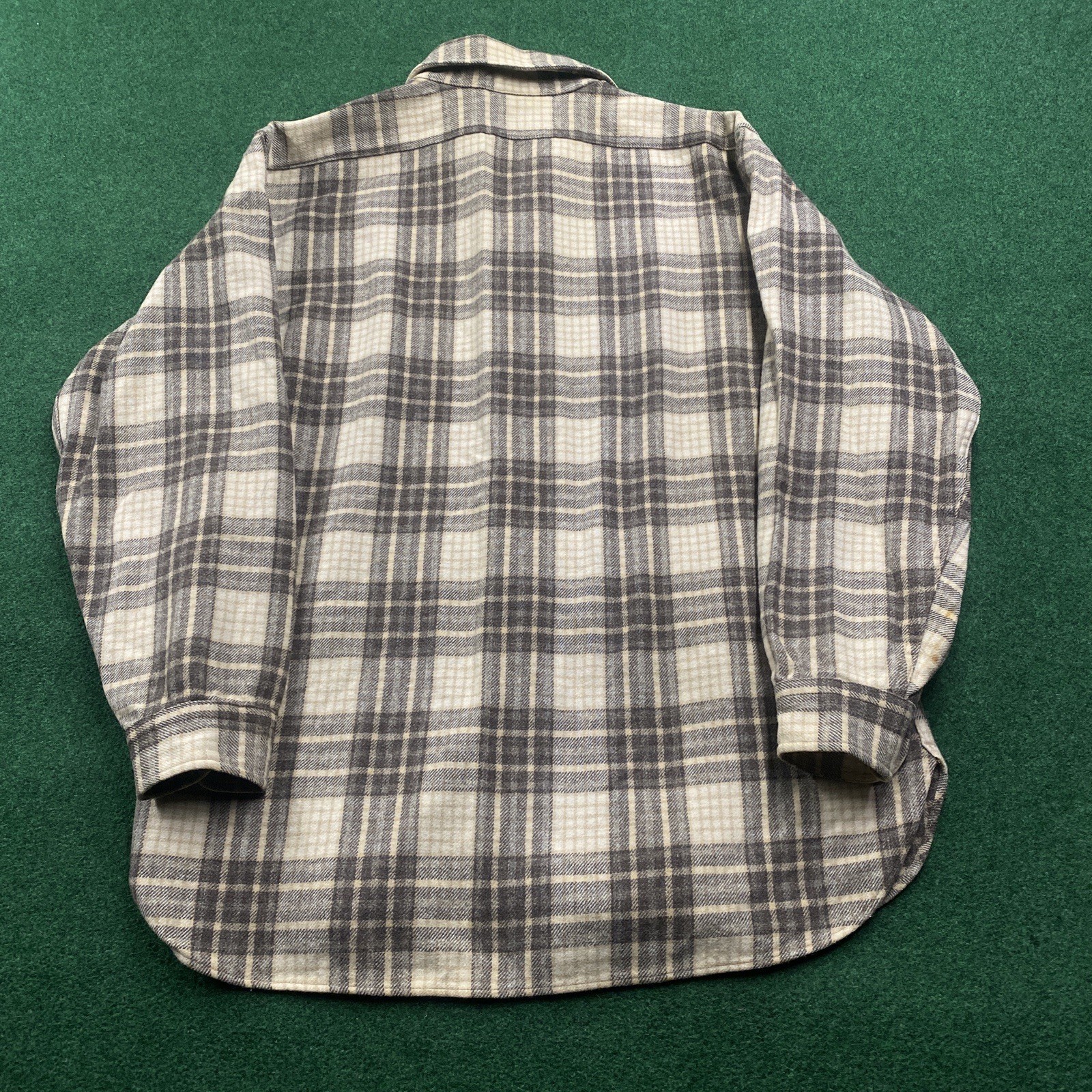 Vintage Pendleton Board Shirt Flannel Mens XL Brown 70S Wool Plaid USA MADE
