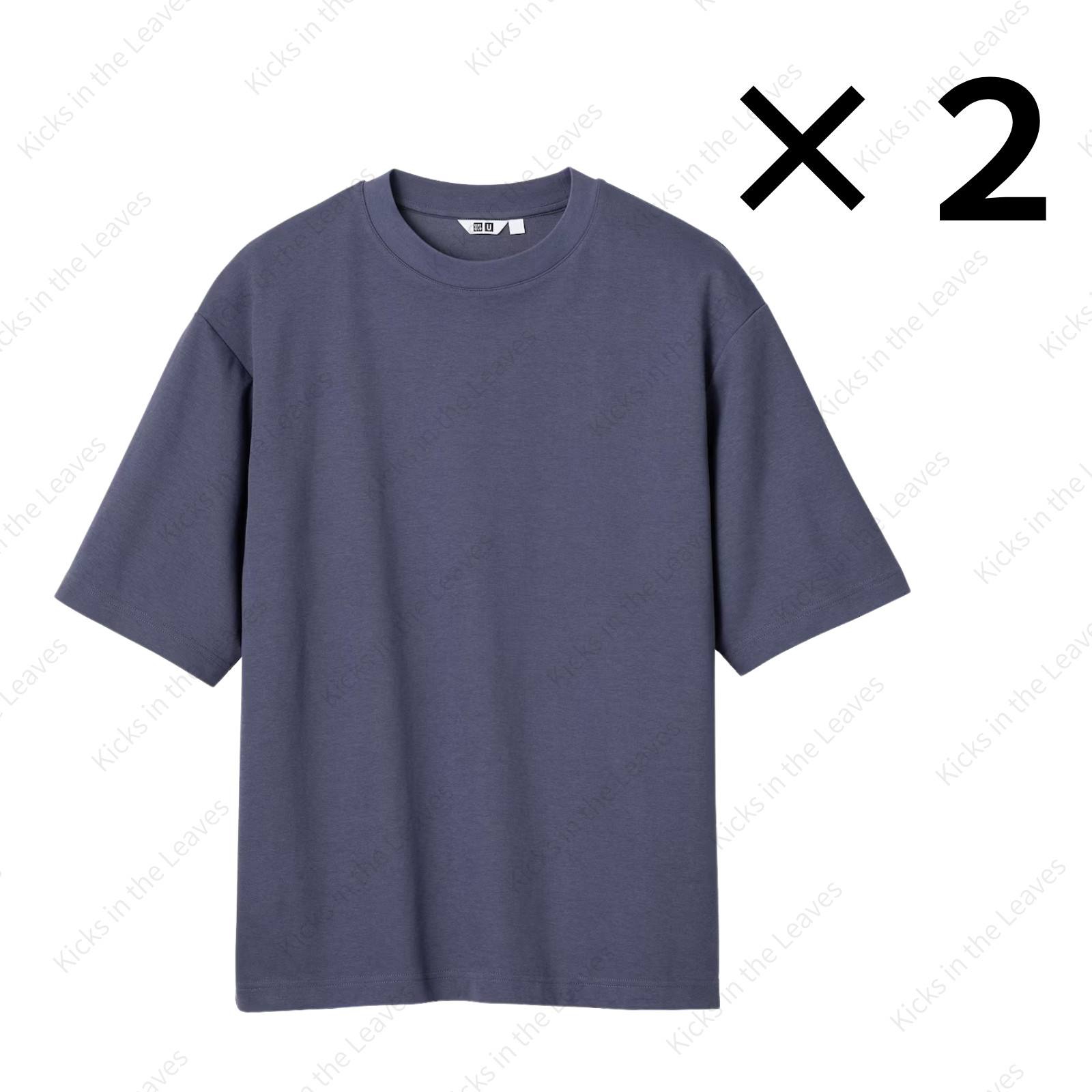 [2PCS SAME COLOR] UNIQLO U AIRism Cotton Oversized T-Shirt Half-Sleeve Japan NWT