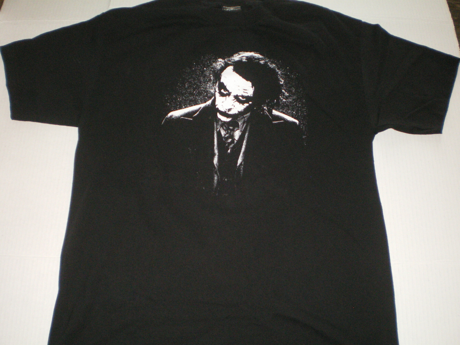 Joker The Dark Knight Batman Heath Ledger Black DC Comics T-Shirt Large