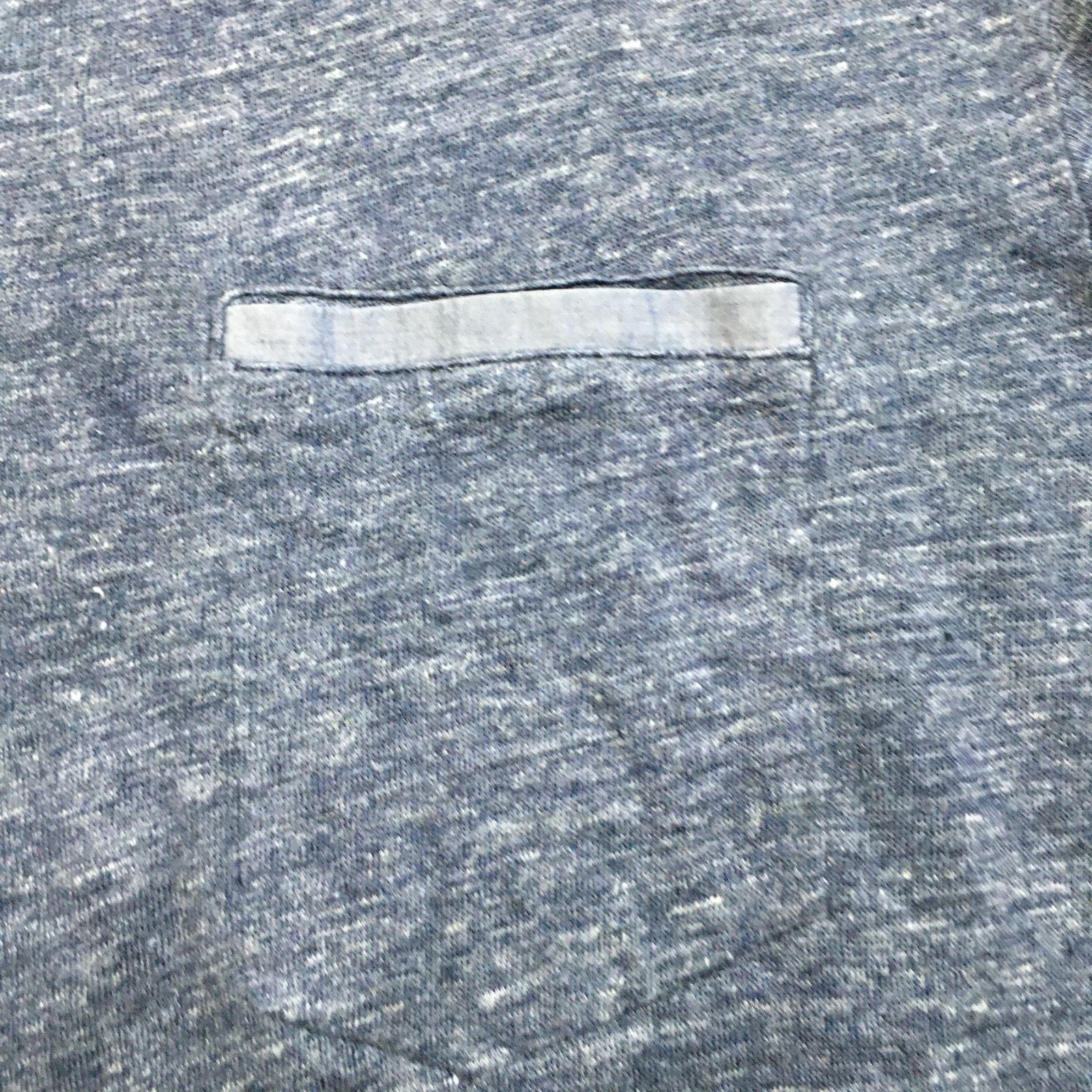 GOOD MAN Brand Heather Dark Blue 100% Linen Short Sleeve Shirt Men’s sz XL/Large