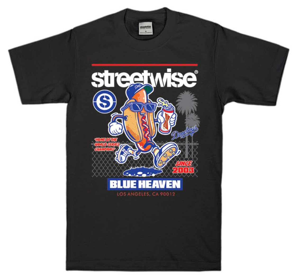 Streetwise Dope Dogs Graphic T-Shirt Black M-L-XL-2XL-3XL-4XL-5XL