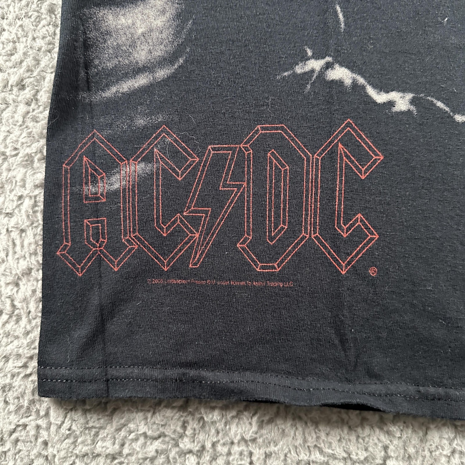 Vtg Liquid Blue AC/DC Shirt Mens M Black Band Photo Graphic Rock Music Tee 2005