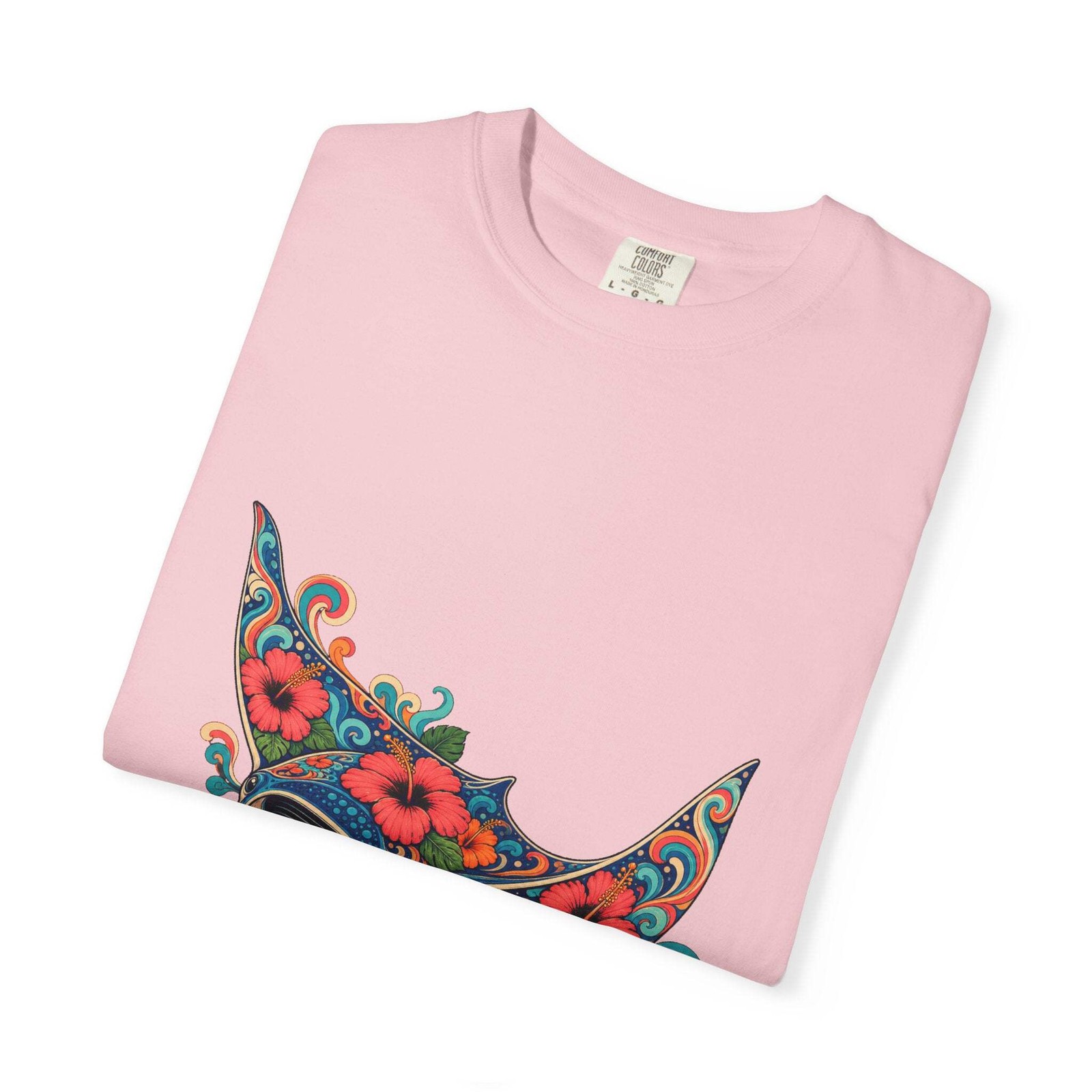 Psychedelic Hibiscus Manta Graphic Tee