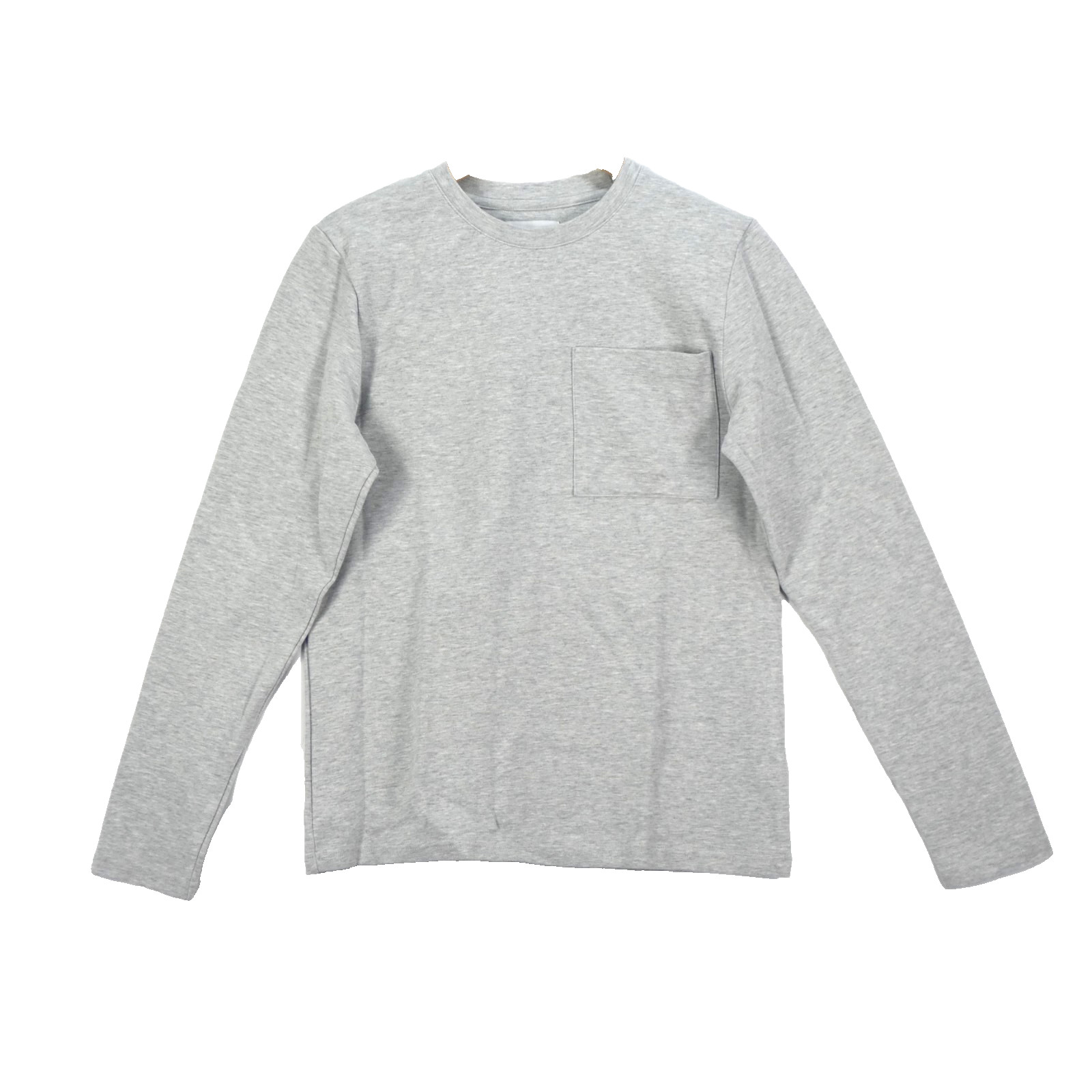 Raith Clothing Pocket T Shirt Tyler Long Sleeve Grey Marl Heavy Blend size S