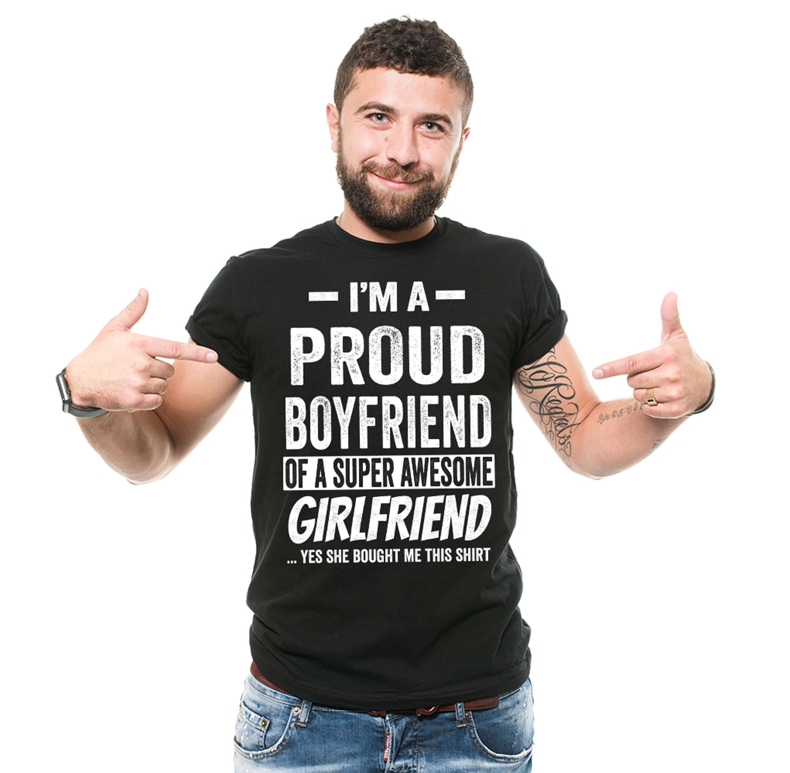 I’m A Proud Boyfriend Shirt Funny Boyfriend Girlfriend Tee Relationship Shirt