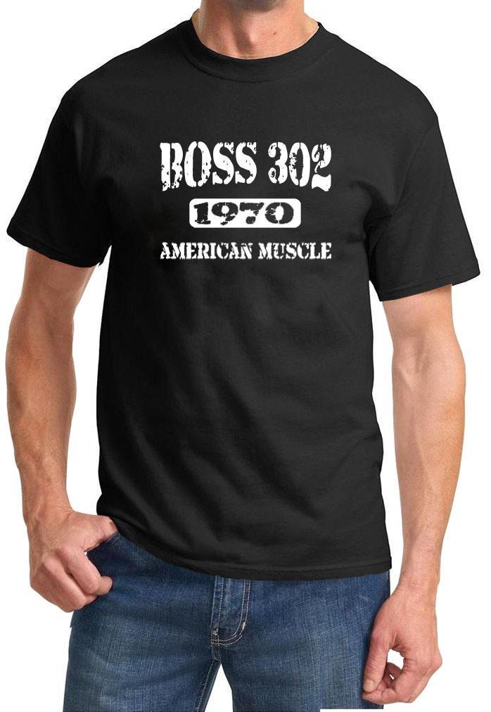1970 Ford Mustang Boss 302 American Muscle Car Design Tshirt NEW FREE SHIP