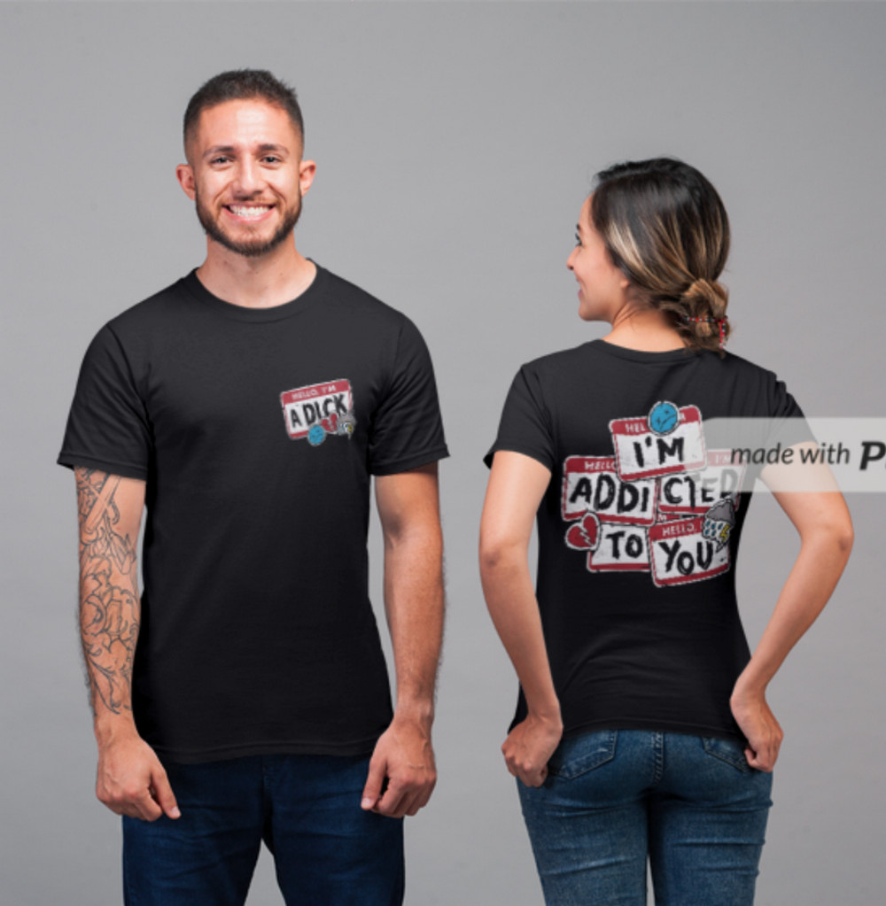 Simple Plan T-Shirt Reprint Hello I’m Addicted To You Lyric Unisex S-4XL