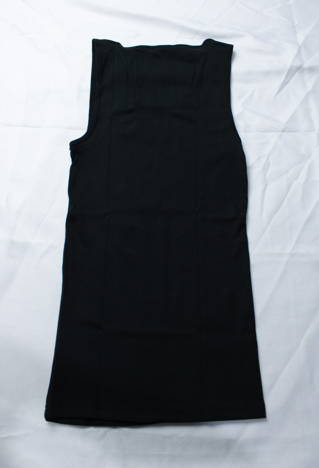 Ekkovision Men’s Solid Ribbed Knit Comfort Core Tank Top EH6 Black Large