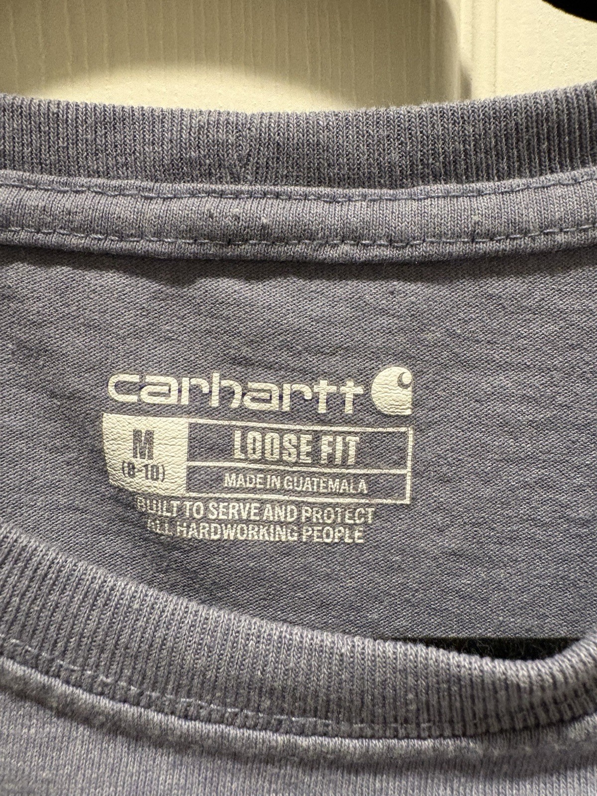 Carhartt Loose Fit Pocket T-Shirt Blue Men’s M Crew Neck Short Sleeve