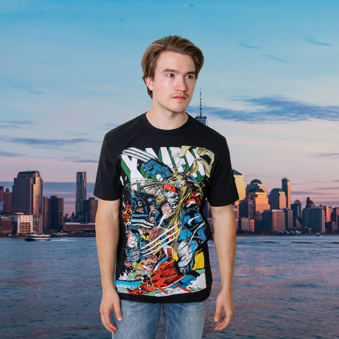 X-Men Wolverine vs Omega Marvel Licensed Adult T-Shirt