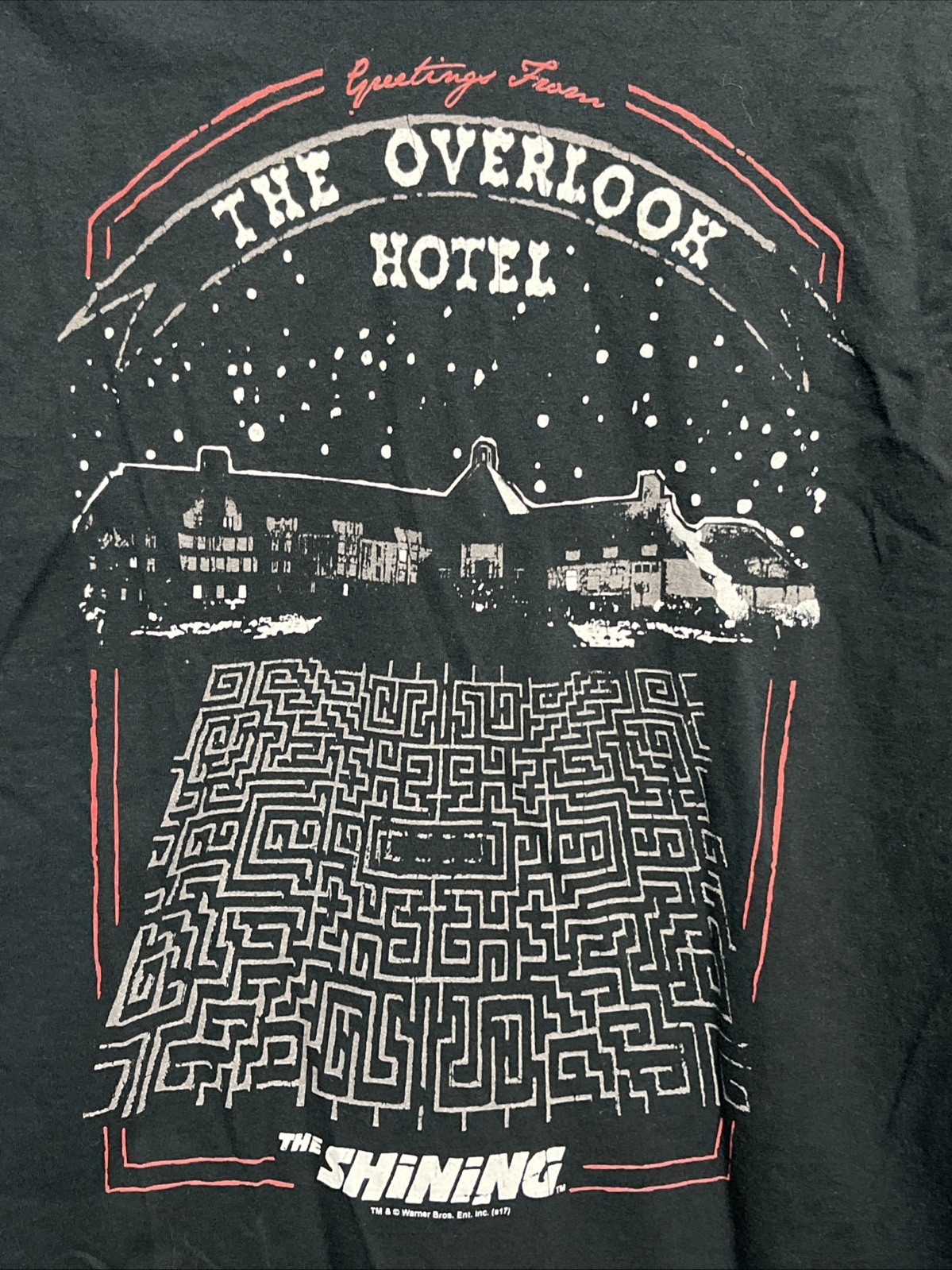 The Shining Overlook Hotel Horror Movie Promo T Shirt Mens Sz M