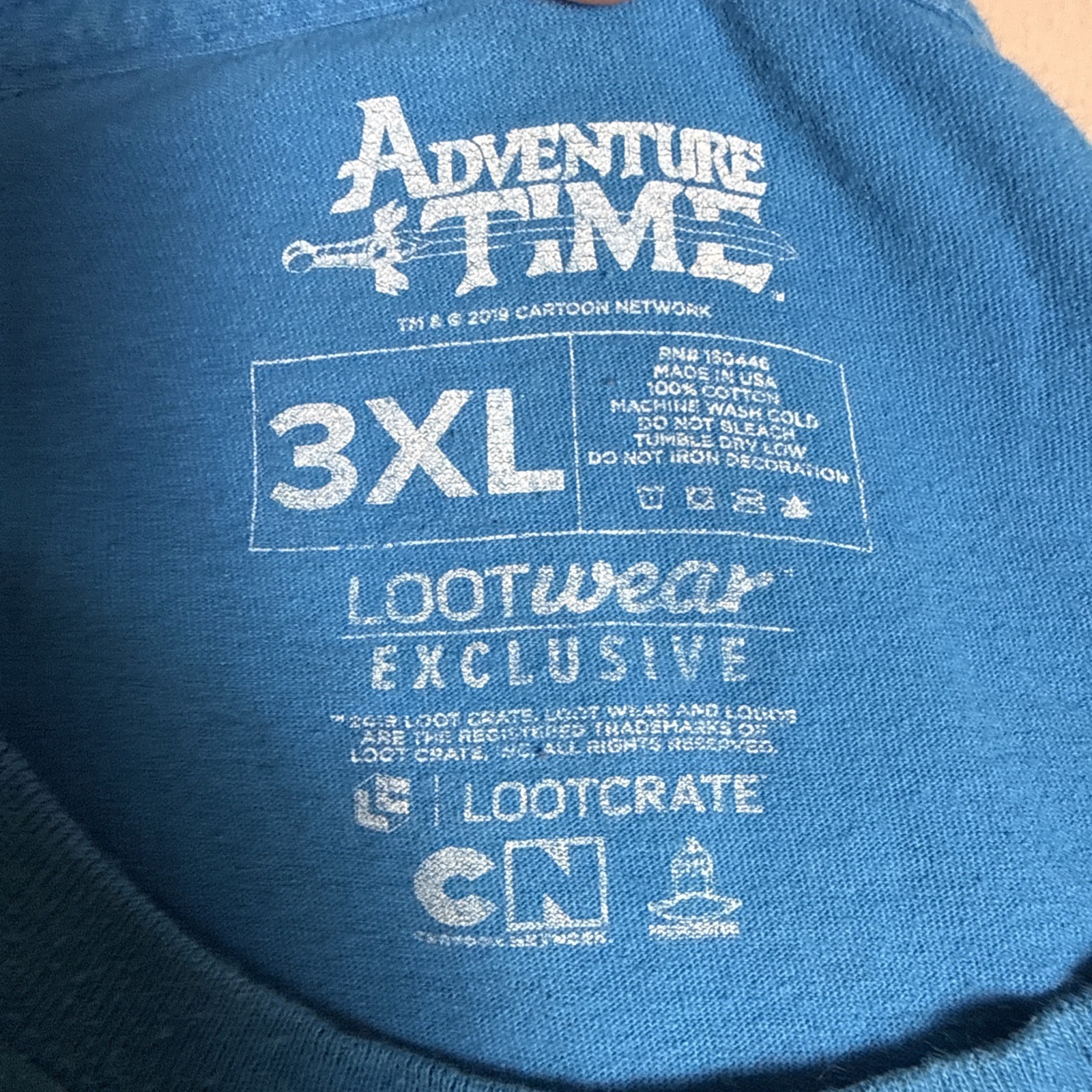 Adventure Time Loot Crate Exclusive BMO Finn Jake Cast T-Shirt 3XL Blue CN