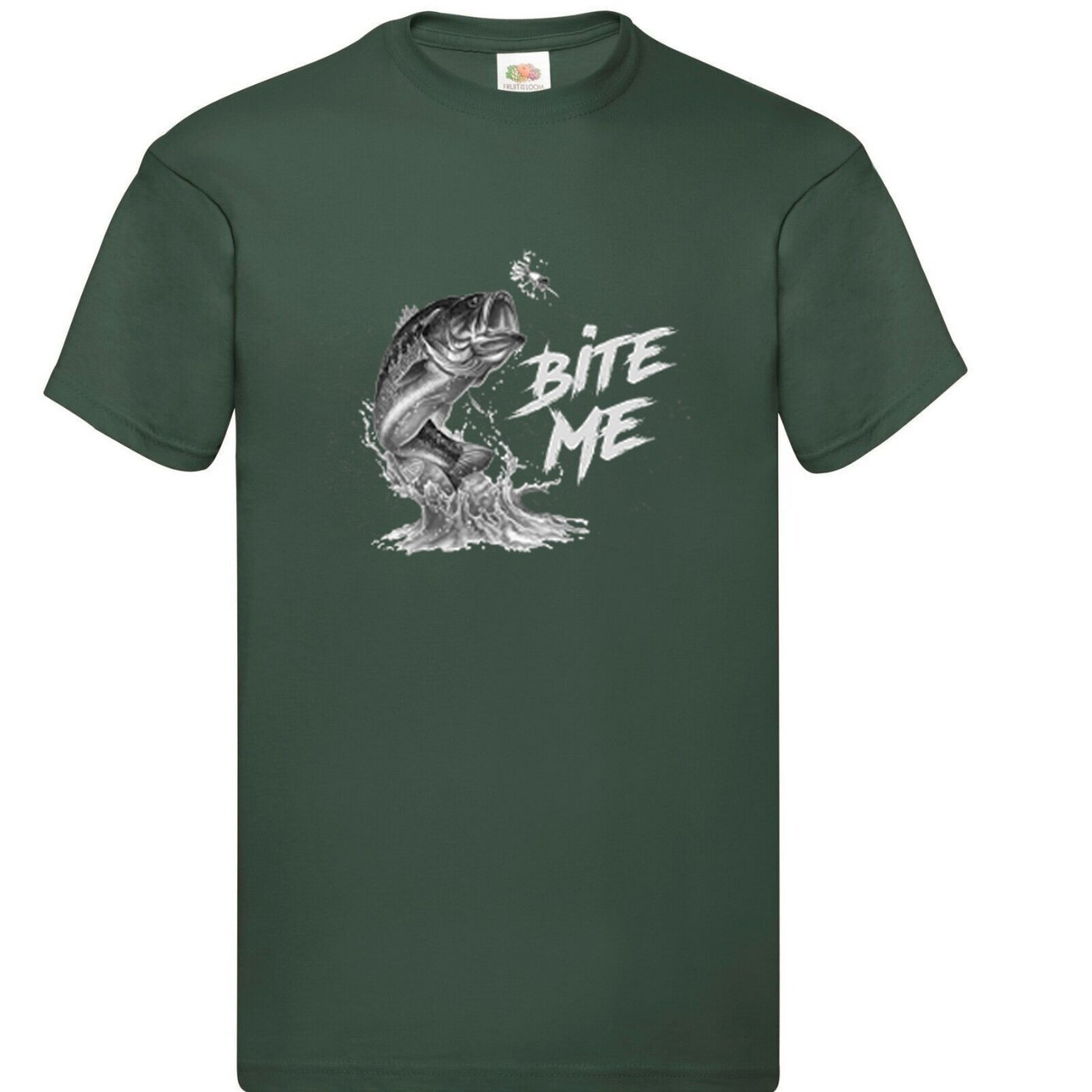 Fishing Bite Me Fish Trout Humour Novelty T Shirt Various Colours And Sizes