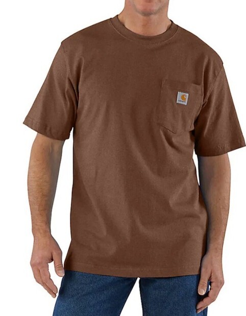 Carhartt Men’s K87-B86, Color Mocha Heather, Size 2XL