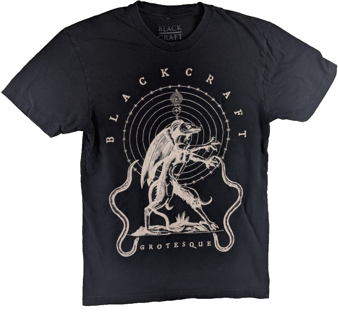 BlackCraft Cult Salem Grotesque Gothic Slim Fit Black T-Shirt Men S Streetwear