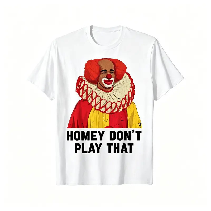 Vintage Inspired Clown T-Shirt Fun Design for Halloween and Christmas Cotton 100