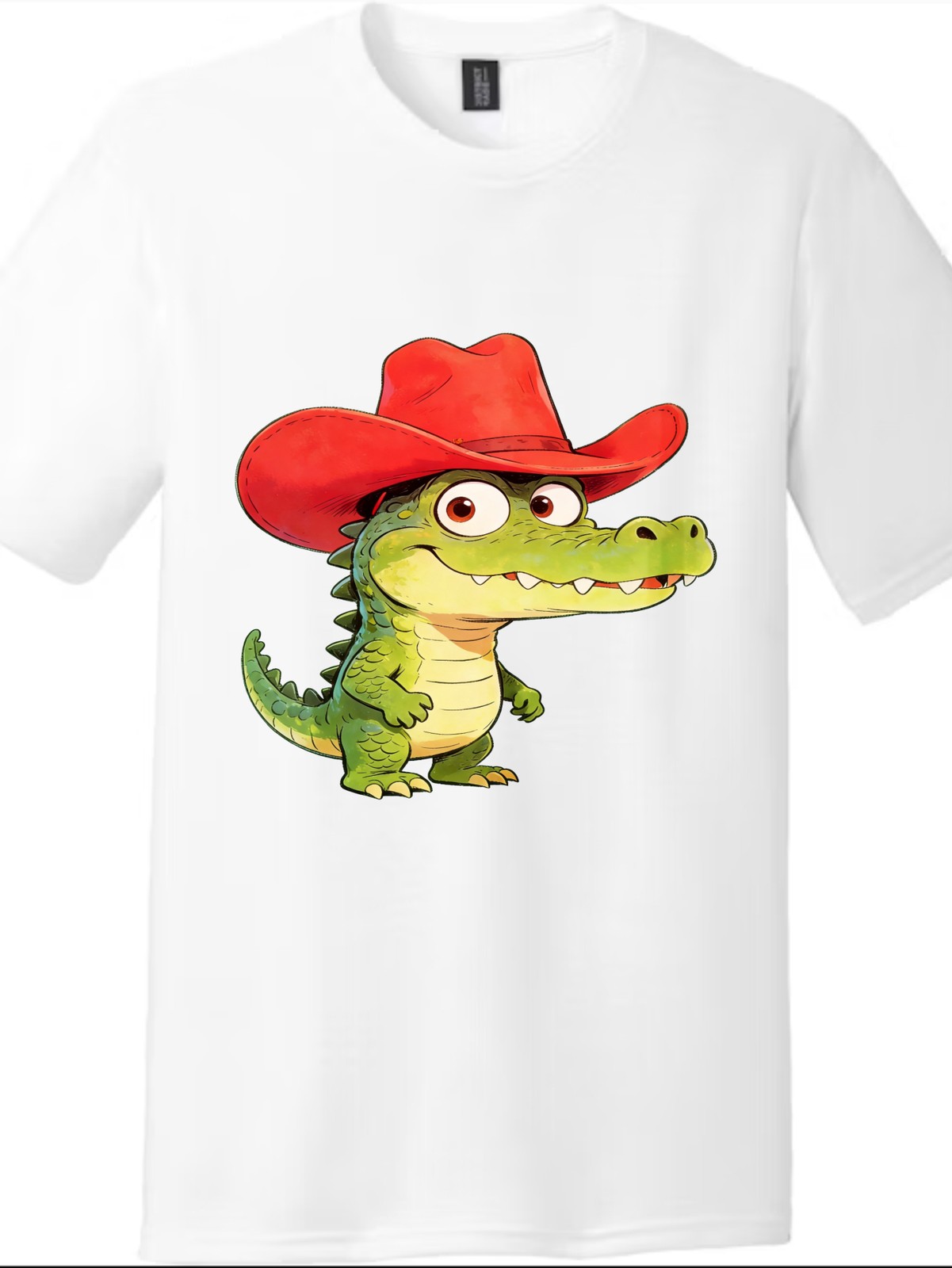 Retro Western Cute Cowboy Alligator Outdoor Leisure Unisex Cotton Tee