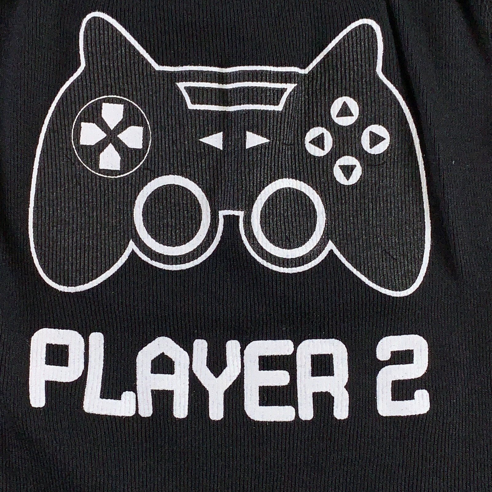 Adult XL & Newborn Gaming Player One Player Two Fun T-Shirt & Bodysuit Set New