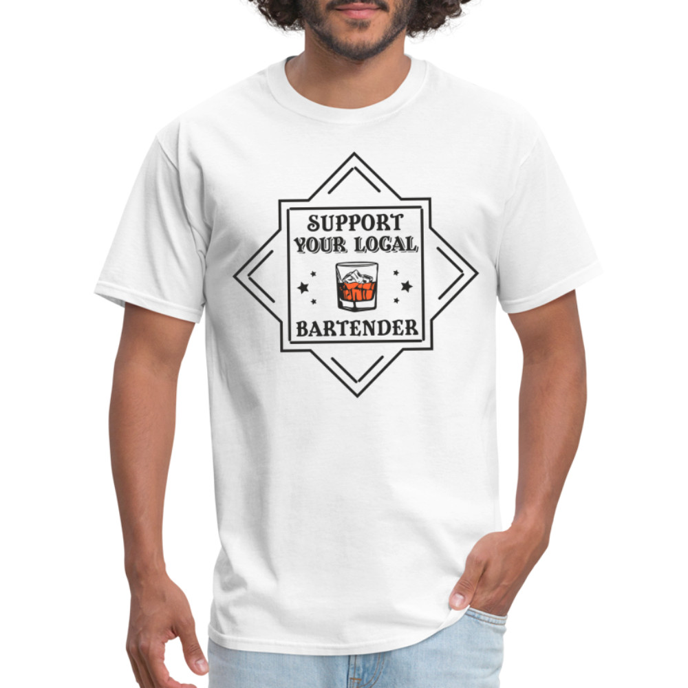 Support Your Local Bartender T-Shirt (Drinking Graphic Tee Shirt)