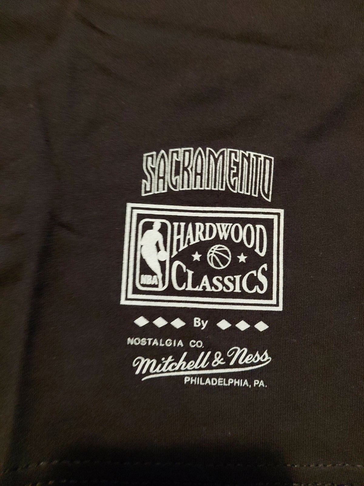 Mitchell And Ness Sacramento Kings Black T Shirt Size Small