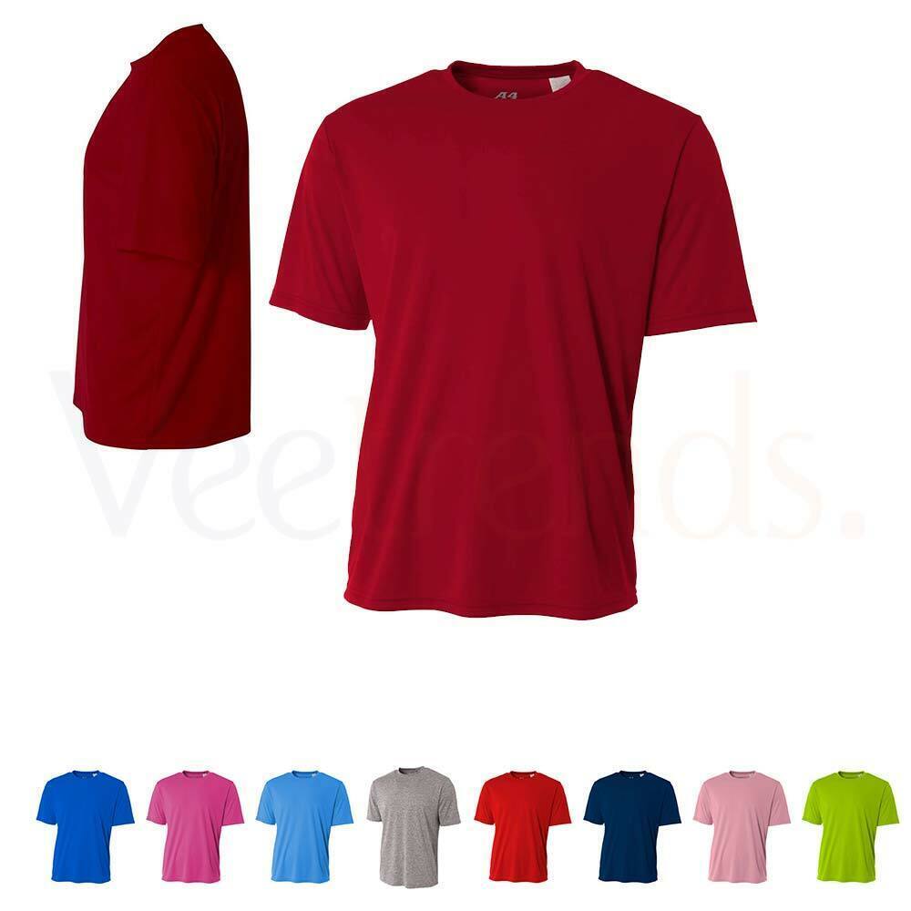 A4 Men Stain Release Short-Sleeve Cooling Performance Crew,N3142,S-2XL