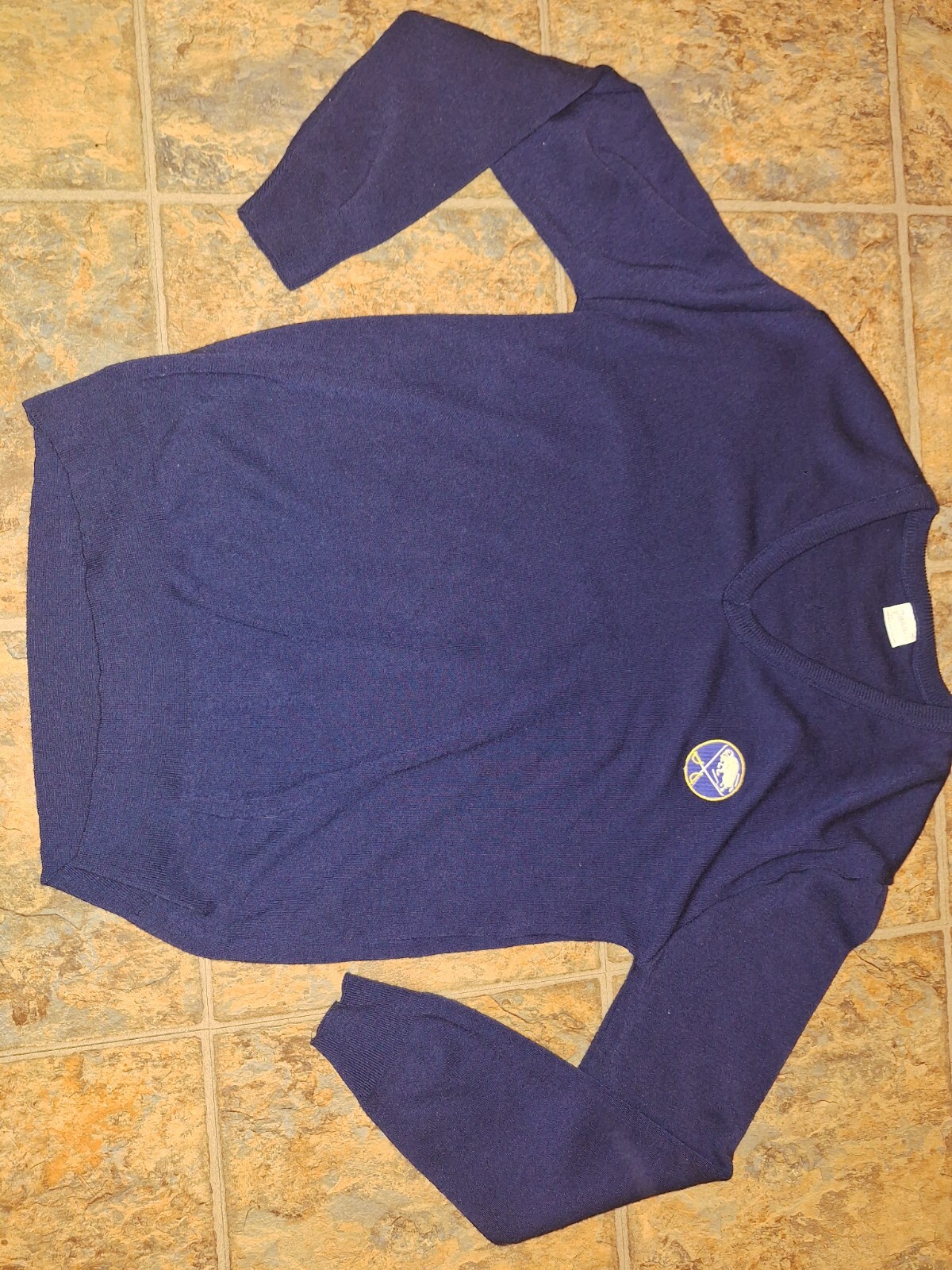 Vintage Buffalo Sabres Long Sleeve Shirt Acrylic V Neck See Measurements