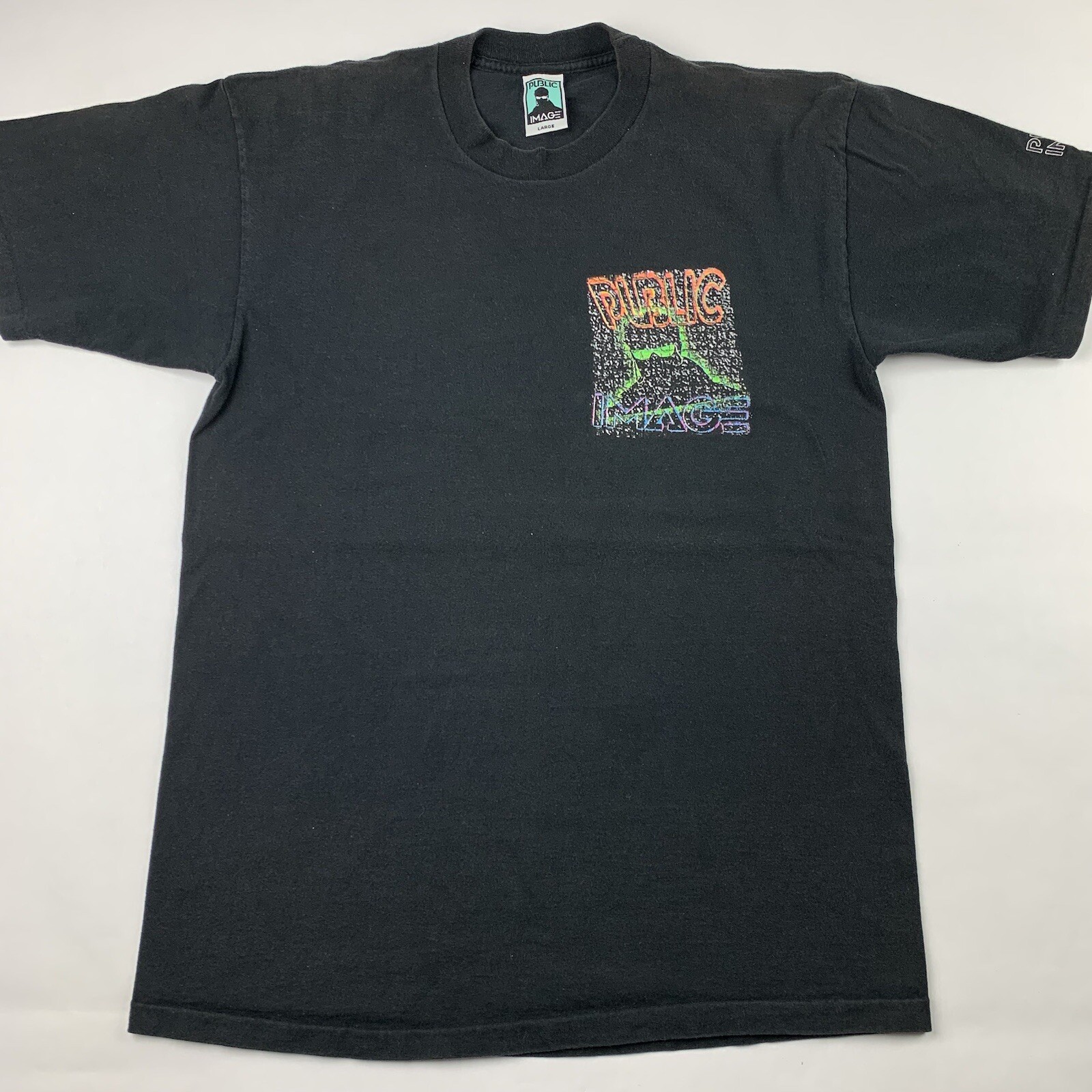 VTG 90s Public Image Surf Street Wear T-Shirt Mens Large Skate Single Stitch