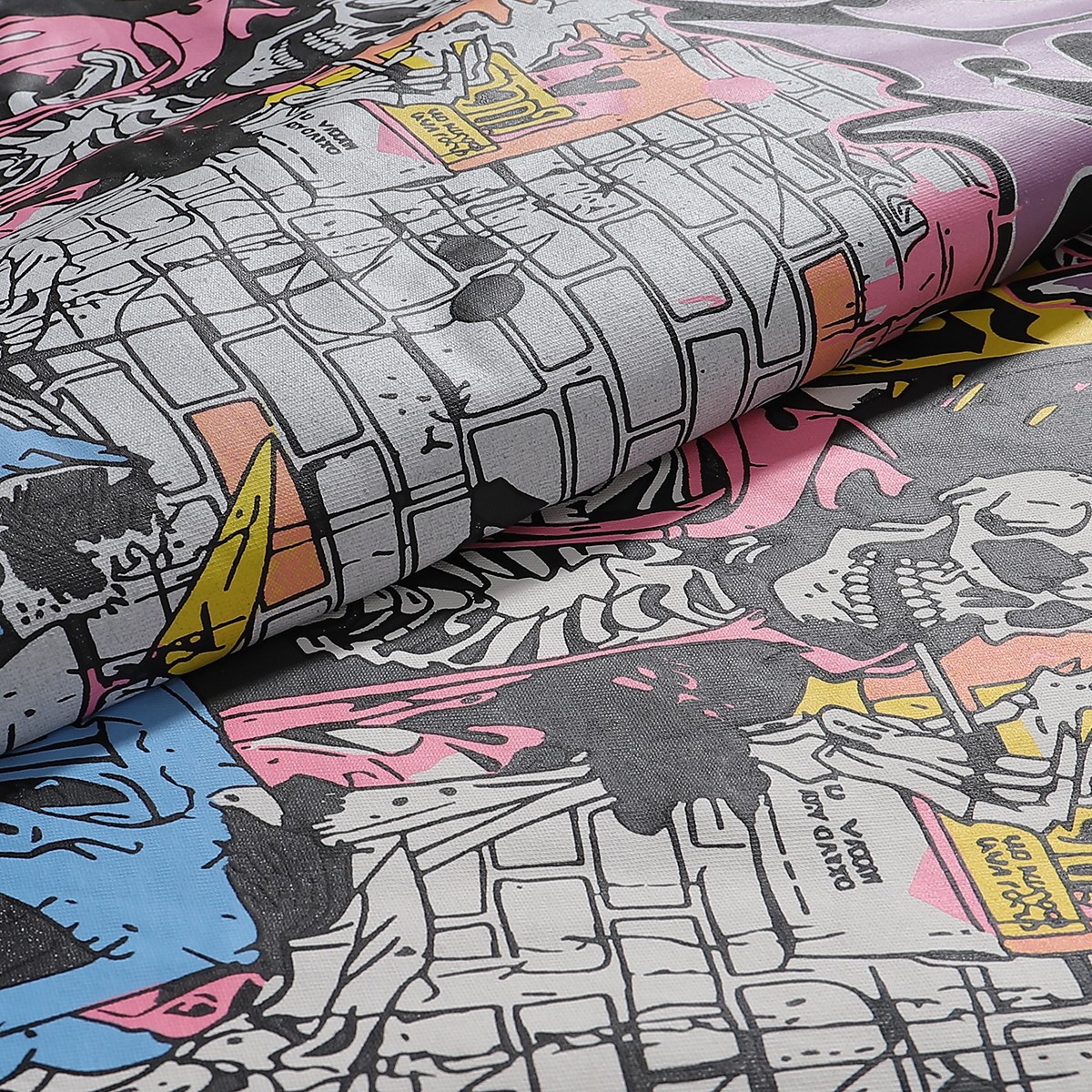 Godspeed Graffiti Style Tee Streetwear Men’s Hip Hop Oversized Graphic T-Shirt