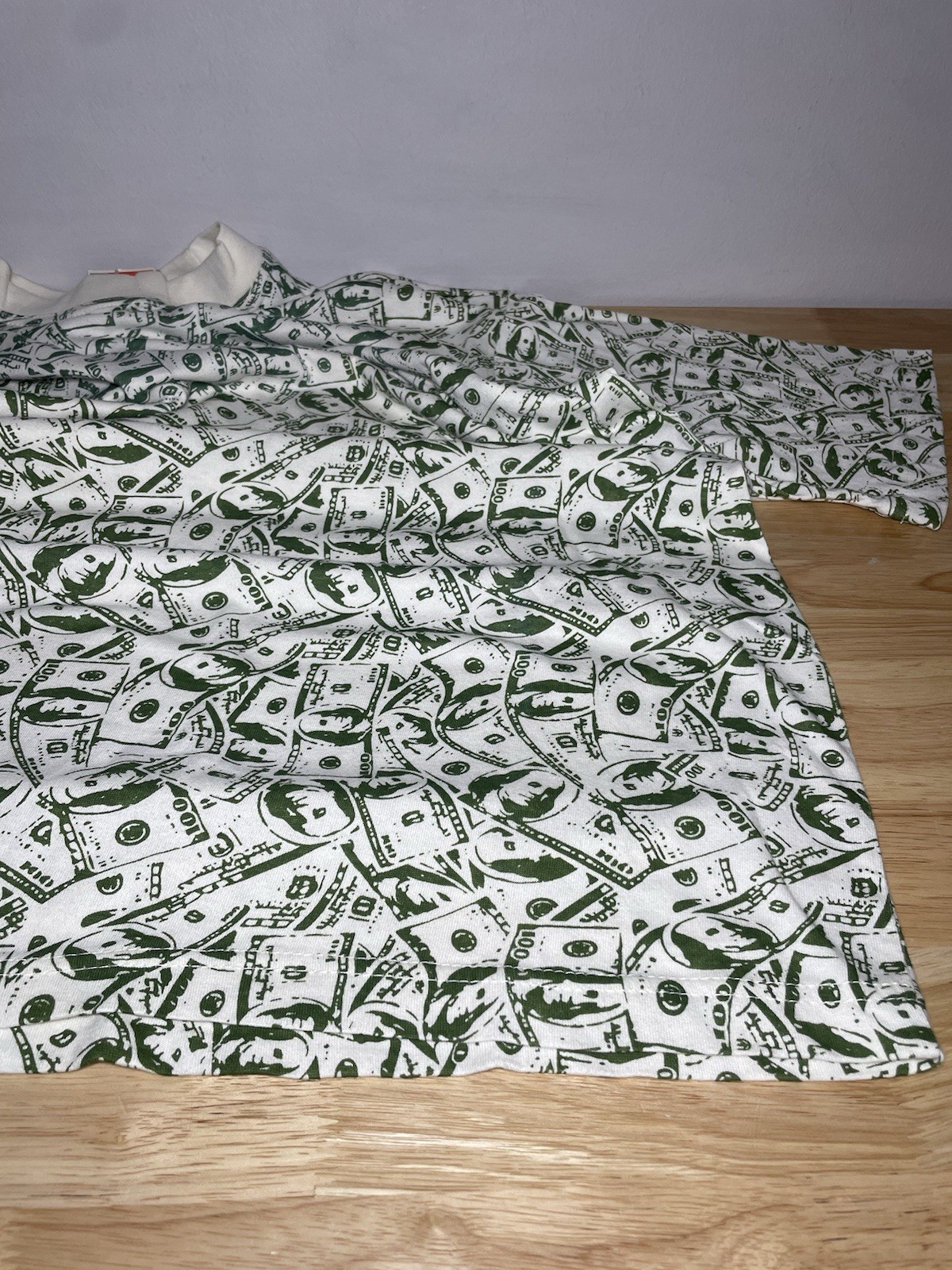 BNWT RoadBlock Ben Franklin 100 Dollar Bill $100 All Over Pattern T Shirt Mens M