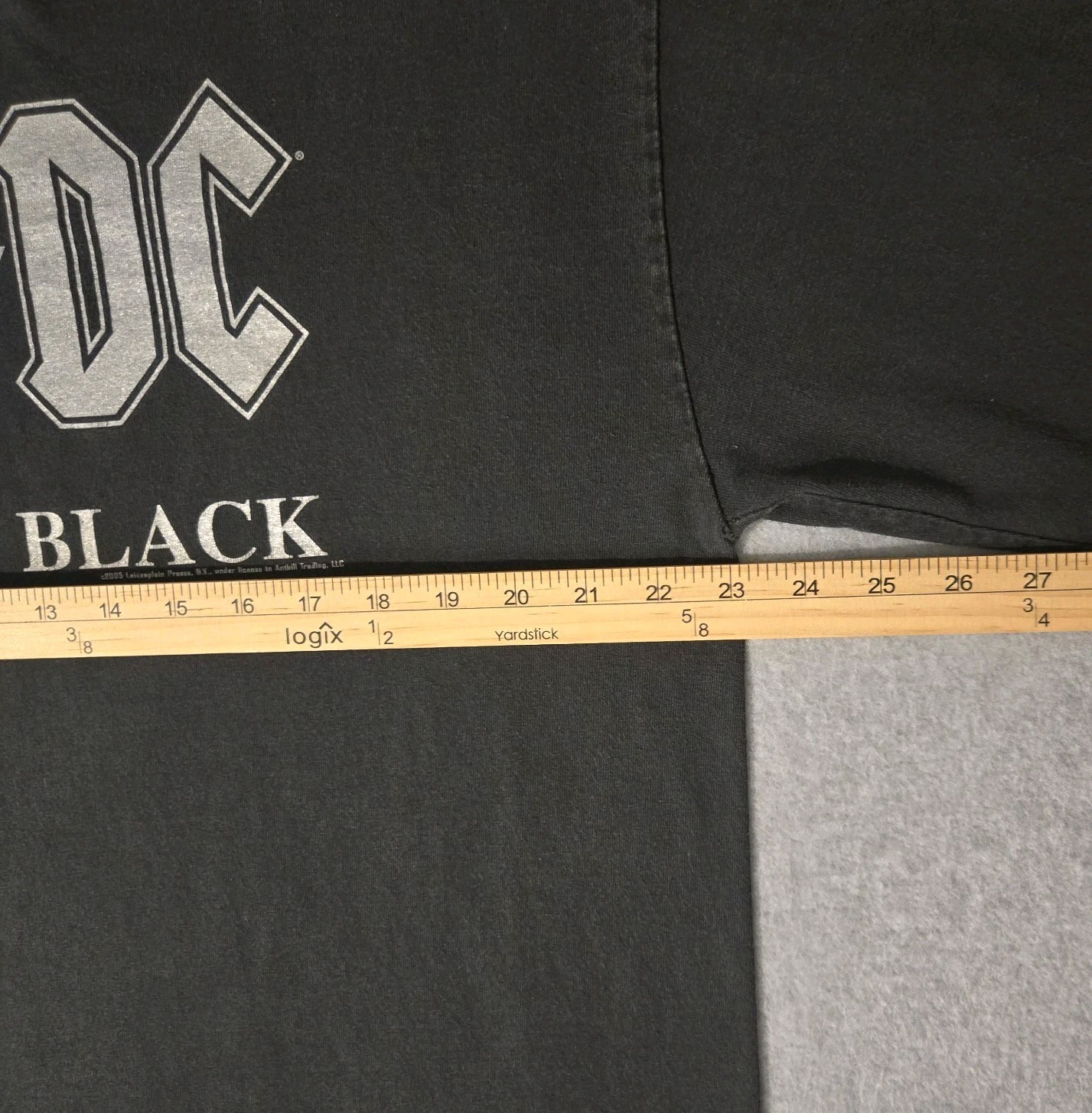Vtg Aces & Eights 2005 AC/DC Back In Black XL T-Shirt Long Sleeve Band Concert