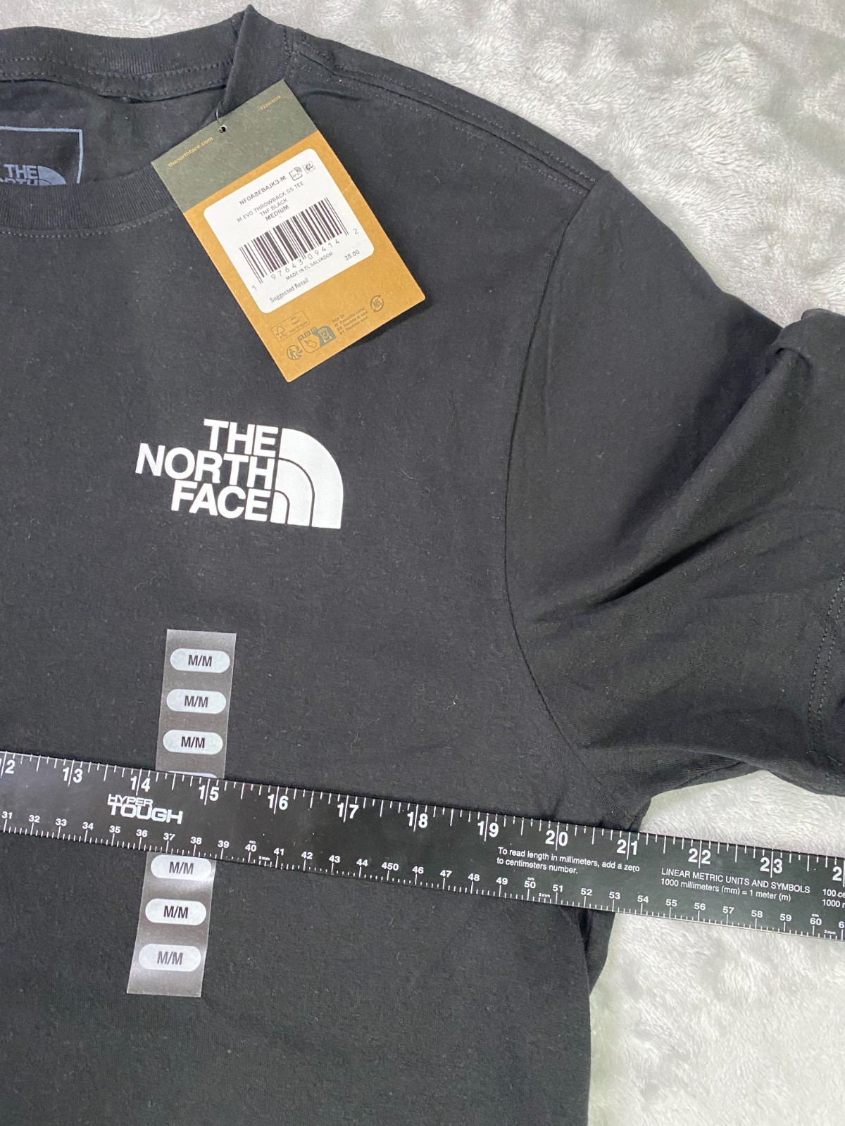 The North Face Throwback Graphic Tee Men Med Black NWT Back Logo NF0A8EBAJK3-M