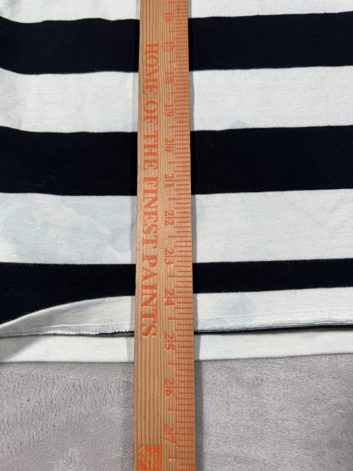 Non Stock MFG Striped Shirt Size Large Thick Cotton Single Stitch