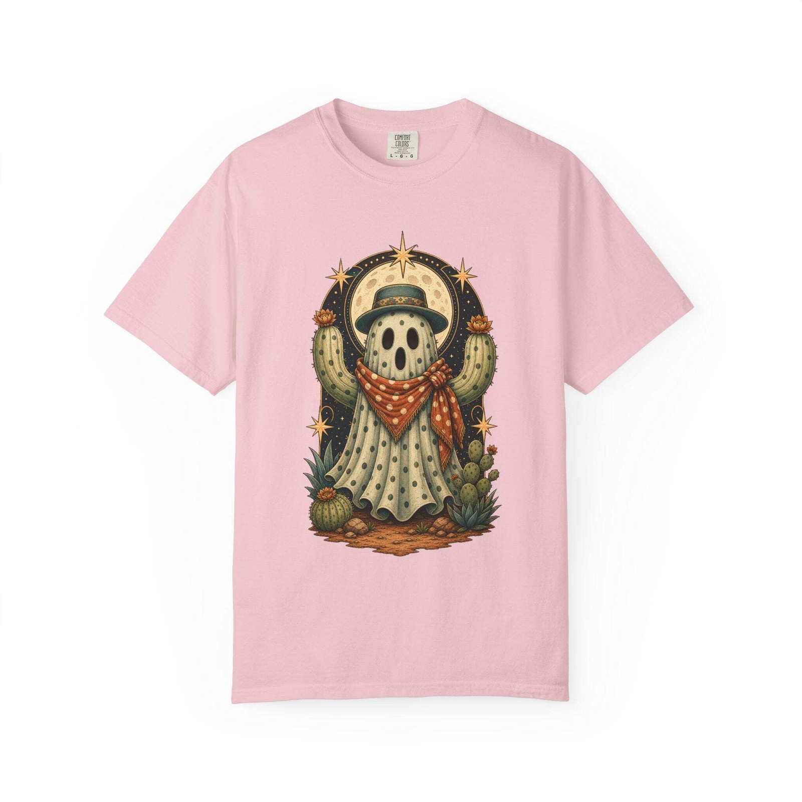 Polka Dot Ghost Cactus Graphic Tee