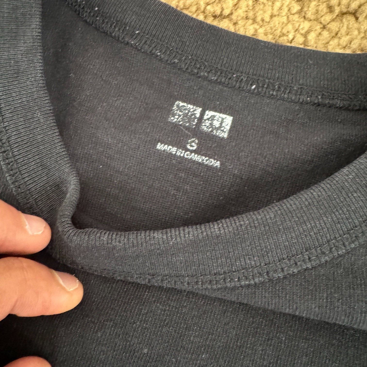 Uniqlo Crew Neck T-Shirt Black Size S