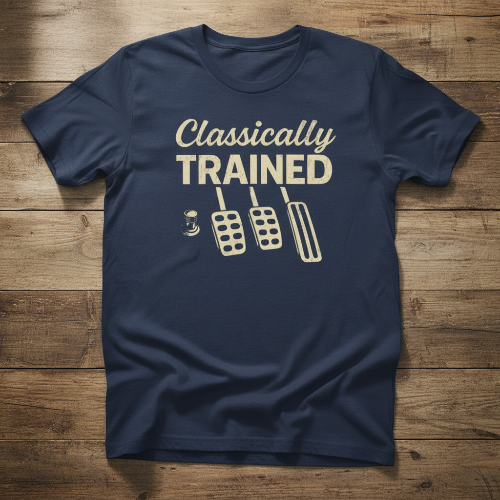 Classically Trained T-Shirt, Dimmer Manual Car Pedals Driving Shirt TA79