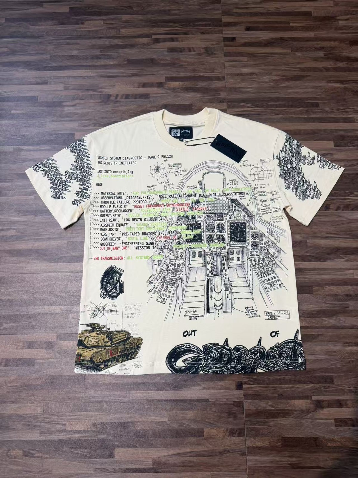 26SS Godspeed Tank program characters print Tee Mens shorts Sleeve T-shirt