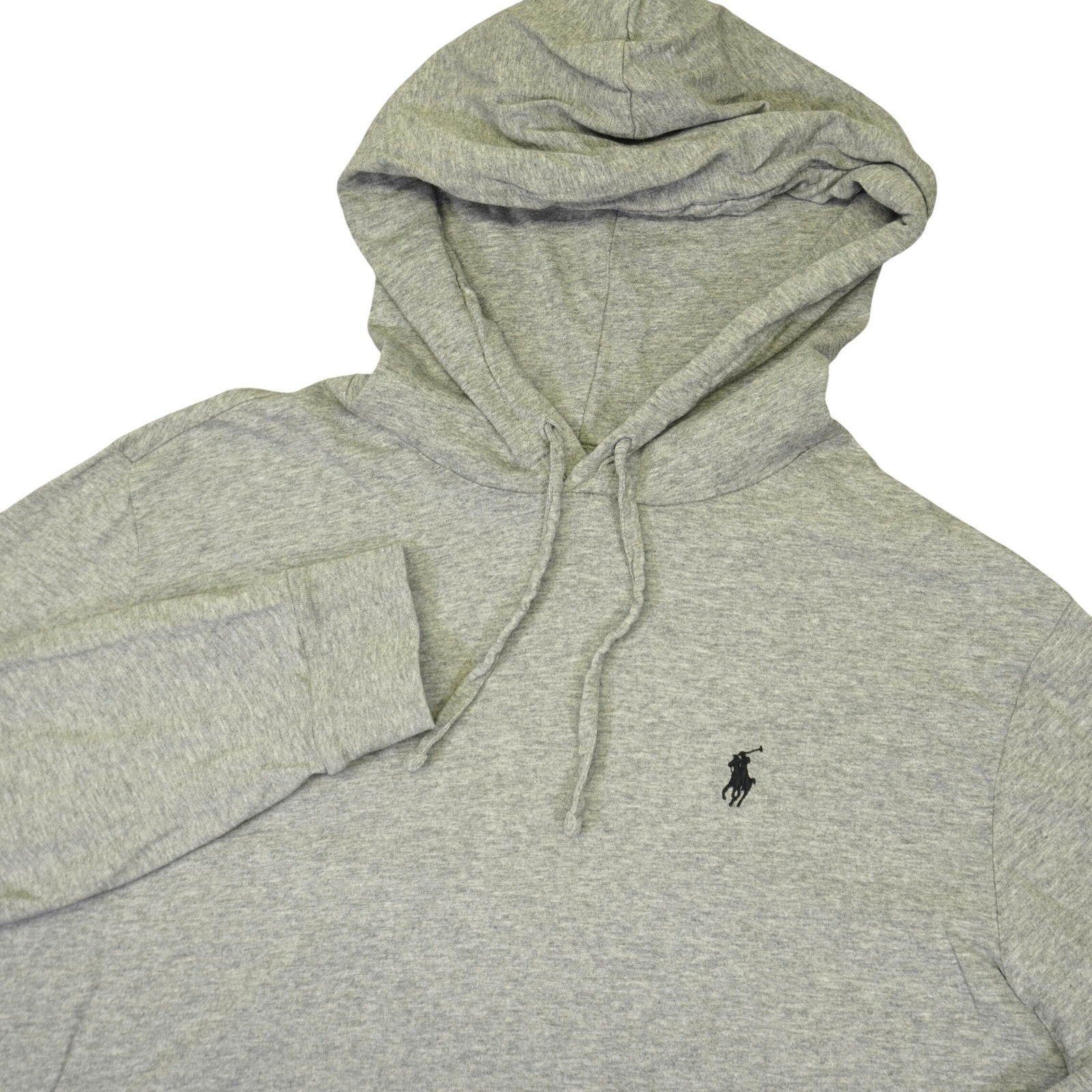 Polo Ralph Lauren Hoodie Mens Large Gray Lightweight T-Shirt Pony Preppy Shirt
