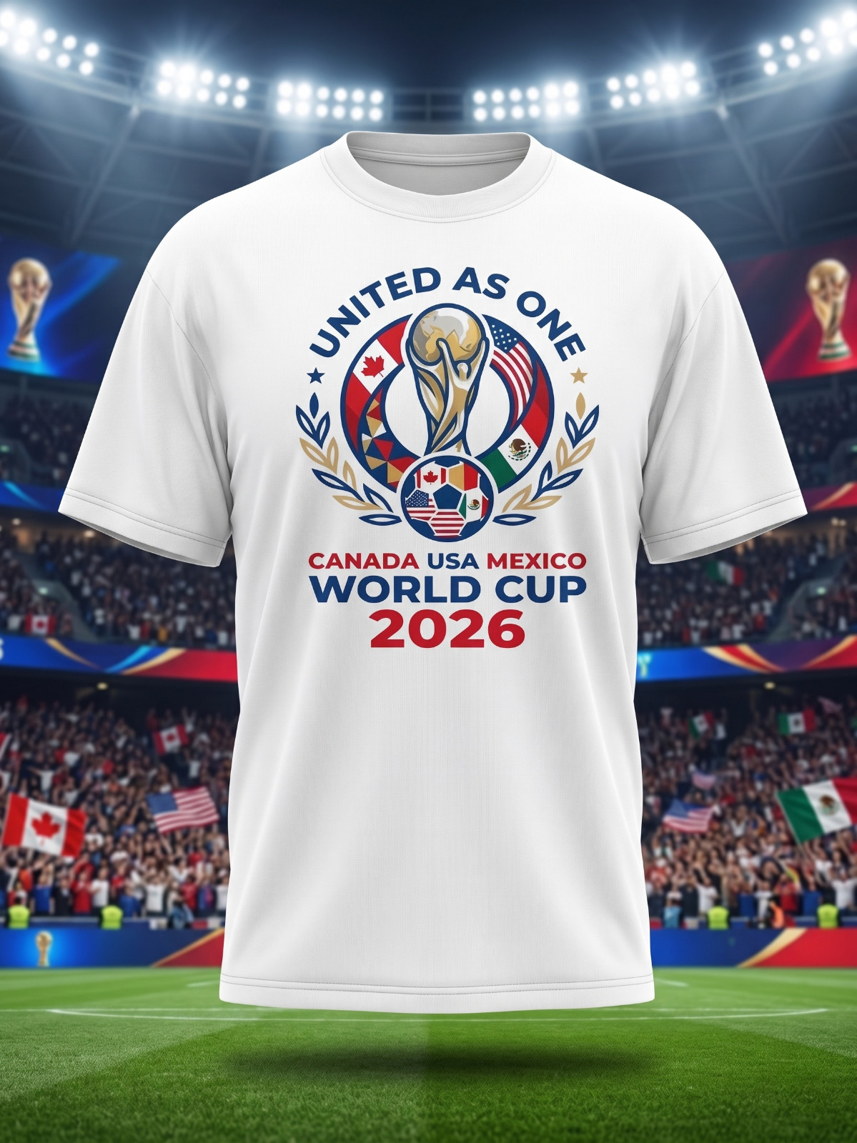 World Cup 2026 100 T Shirt USA CAN MEX Soccer Tee 2026 Football FREESHIPS