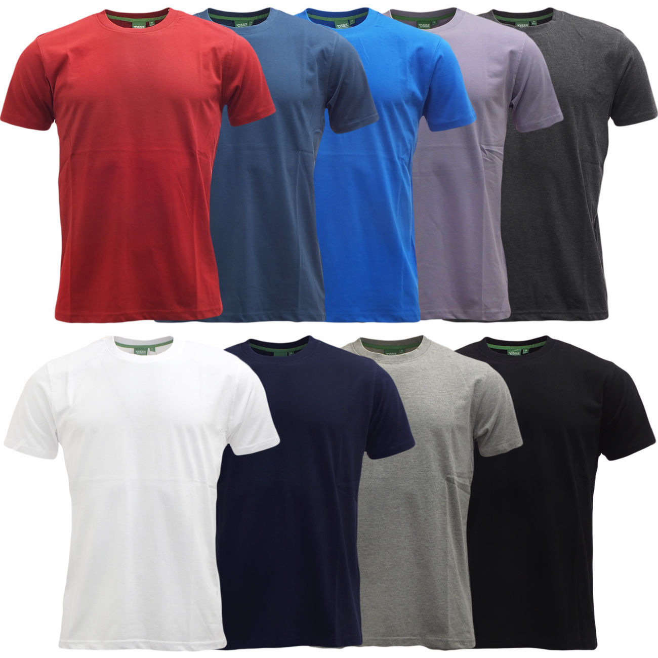 D555 DUKE MENS CREW NECK T-SHIRT COMBED COTTON M L XL XXL 9 COLOURS (165380/1)