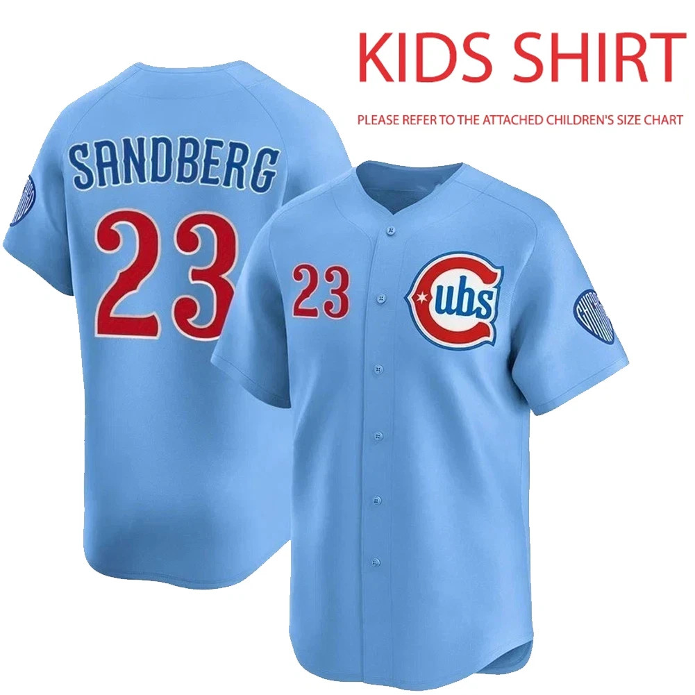 #23 Ryne Sandberg KID Youth size S to 5XL Blue BB760