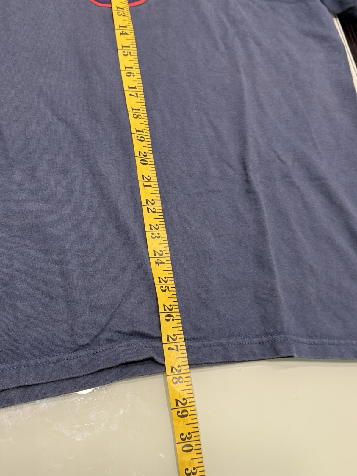 Supreme FW17 Flames Blue T-Shirt Size Medium Distressed Faded See Pics