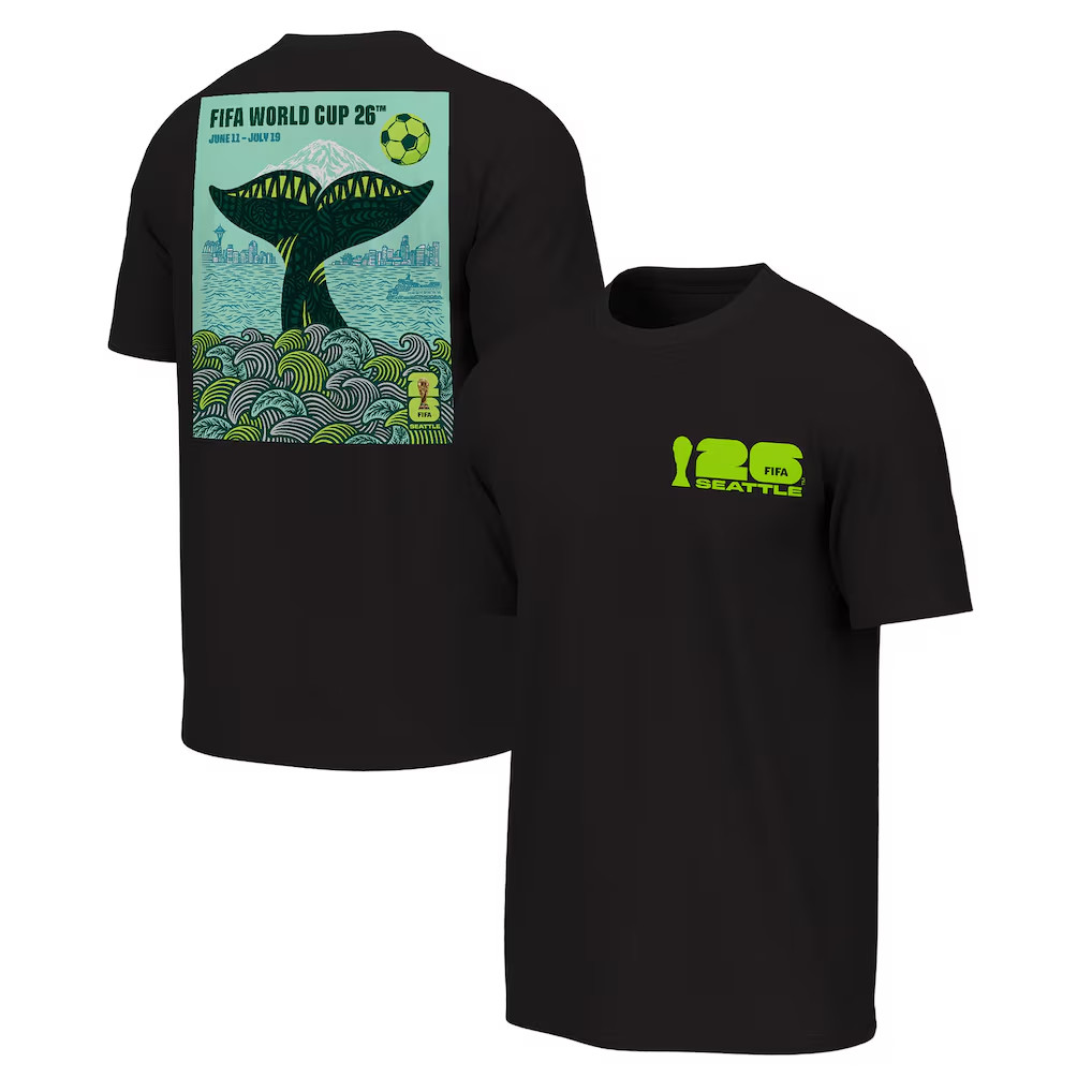 Seattle Host City Soccer 2026 Poster Graphic Tee Shirt