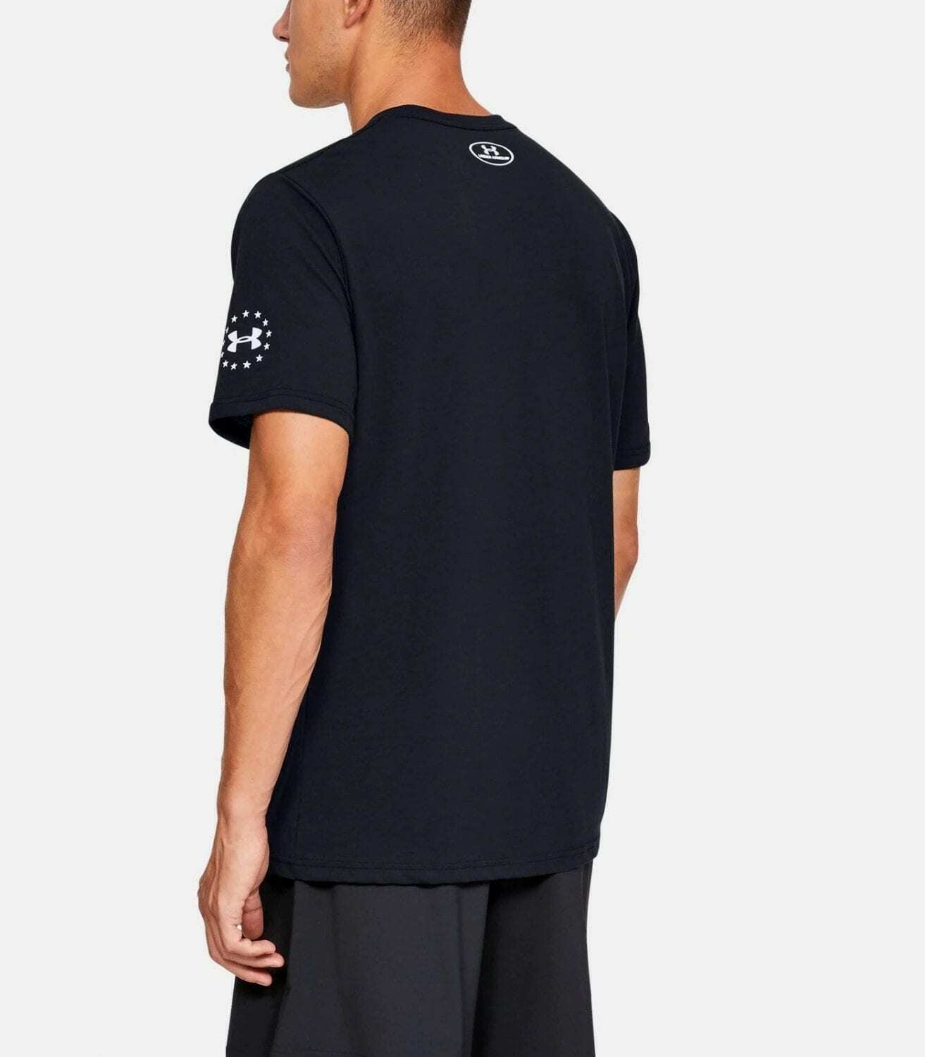 Under Armour Men’s Freedom Big Flag Logo Black T-shirt Short Sleeve 1333352 001
