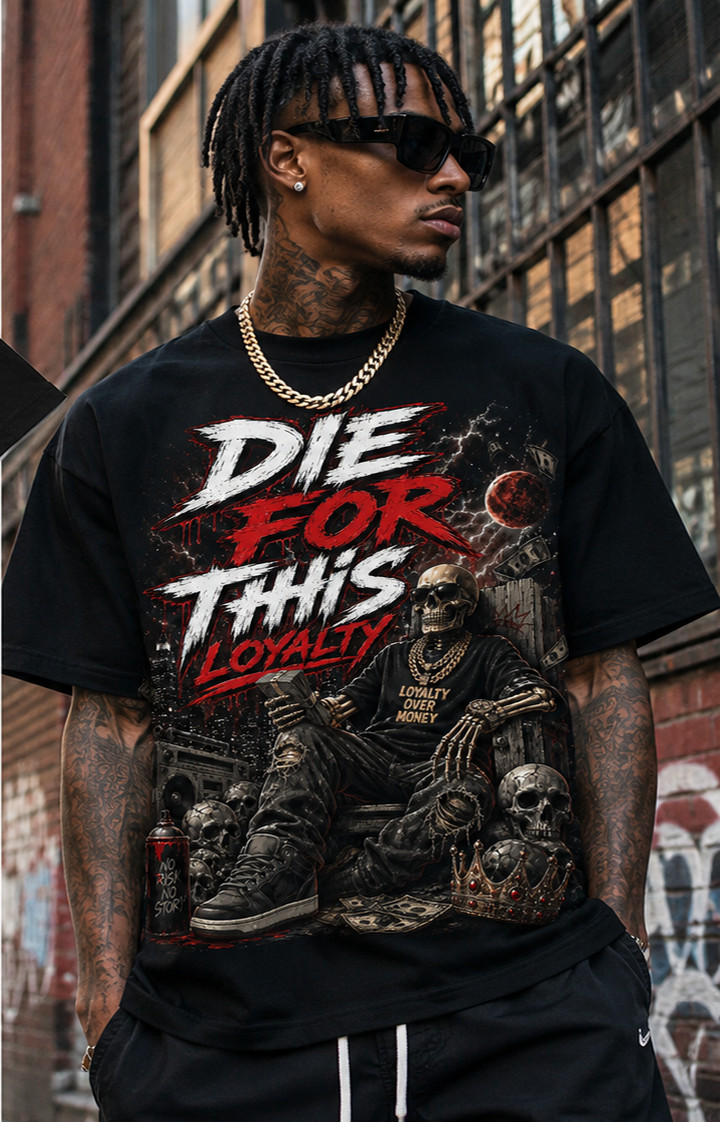 Greystone Skull 8XL Die for this Loyaty Big & Tall Sneaker Tee Shirt Streetwear