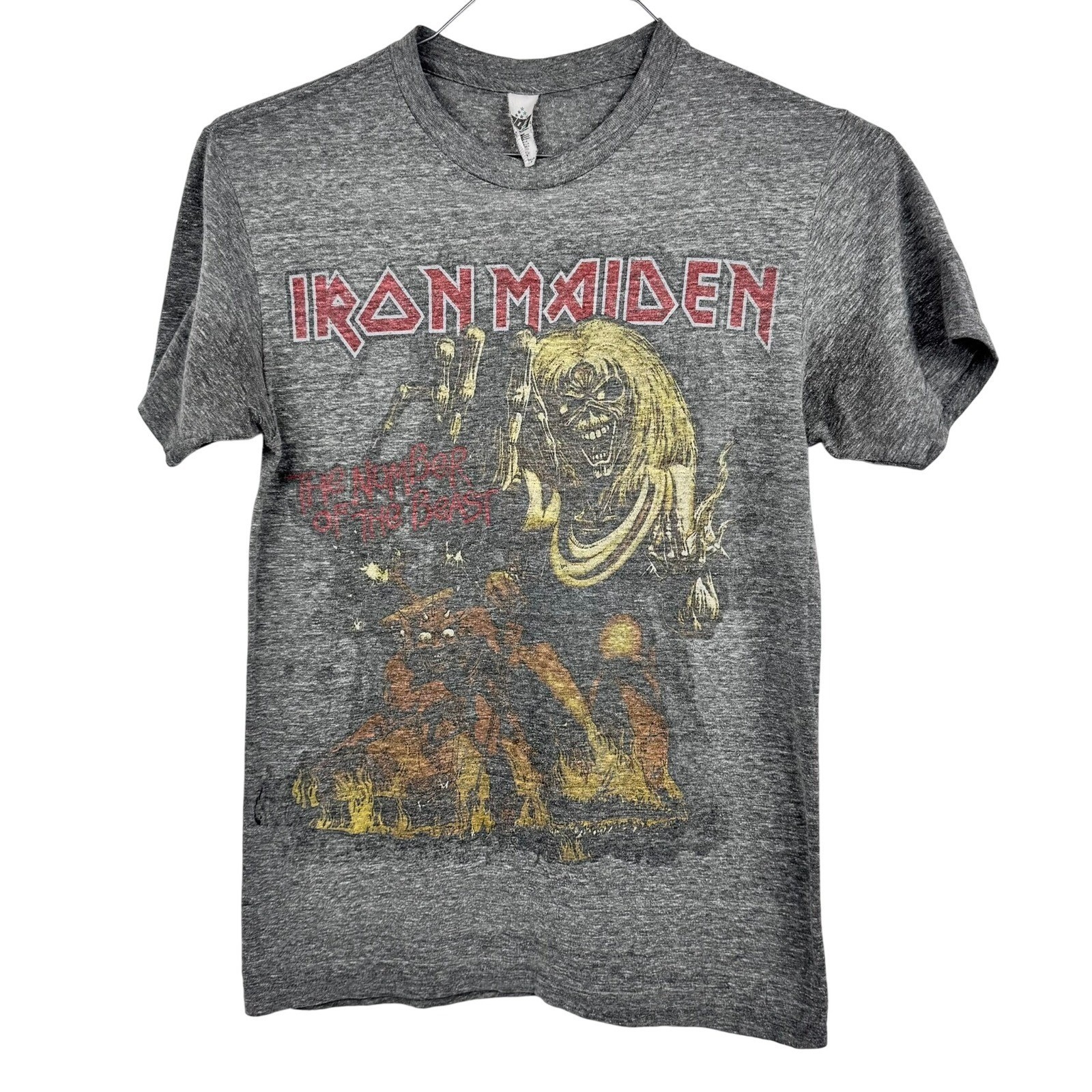 Iron Maiden Eddie Number of the Beast Graphic Tee Tri-Blend 38″ Chest