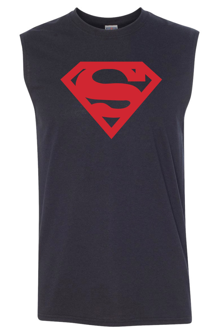 Superman Logo SLEEVELESS T-shirt – DC Comics Super Hero