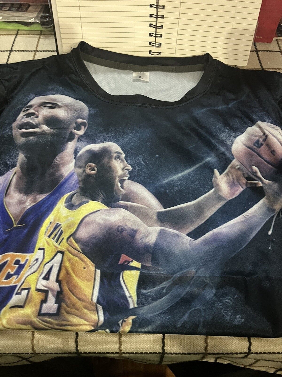 NWOT Kobe Bryant All Over Digital Print T-Shirt Size L Dwk167