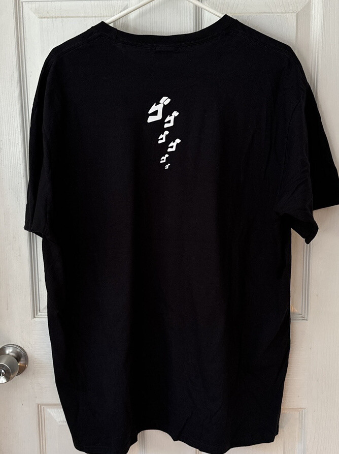 New T Shirt Jojo’s Bizarre Adventure Anime Custom Logo front + back BLACK XL men