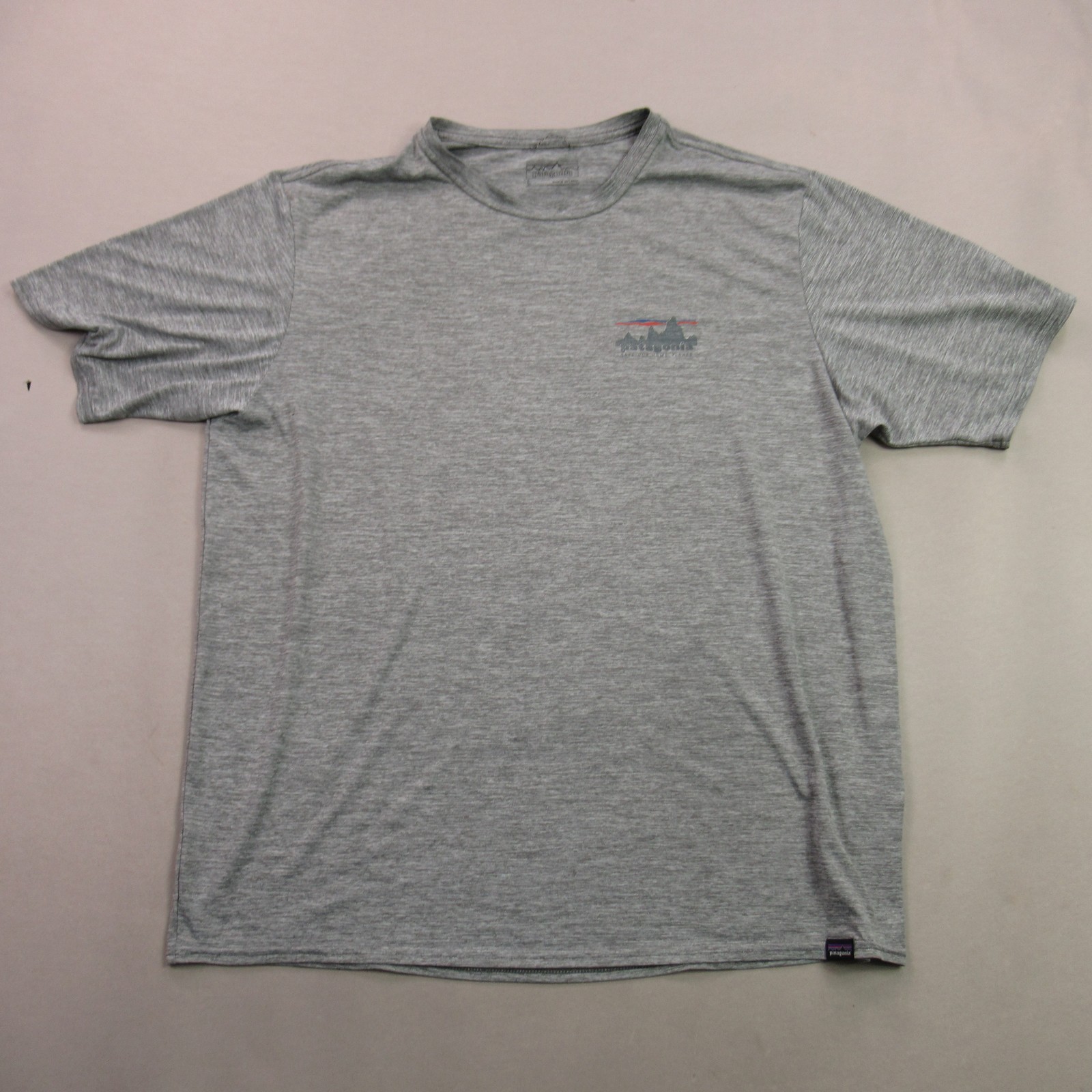 Patagonia Men’s Large L Gray Heathered Crew Neck Short Sleeve T-Shirt Save Our